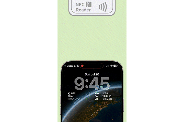 Tap to reveal pass interaction